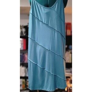EARTHBOUND TRADING Womens XXL Teal Spaghetti Strap Sundress Stretchy & Comfy NWT